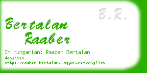 bertalan raaber business card